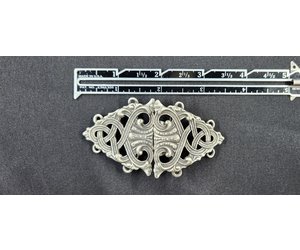 Formal Renaissance Knotwork Cloak Clasp - Pewter - Cloak & Dagger