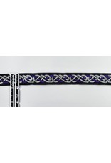 Cloakmakers.com Celtic Knot Trim, Purple/Silver on Black - DISCONTINUED