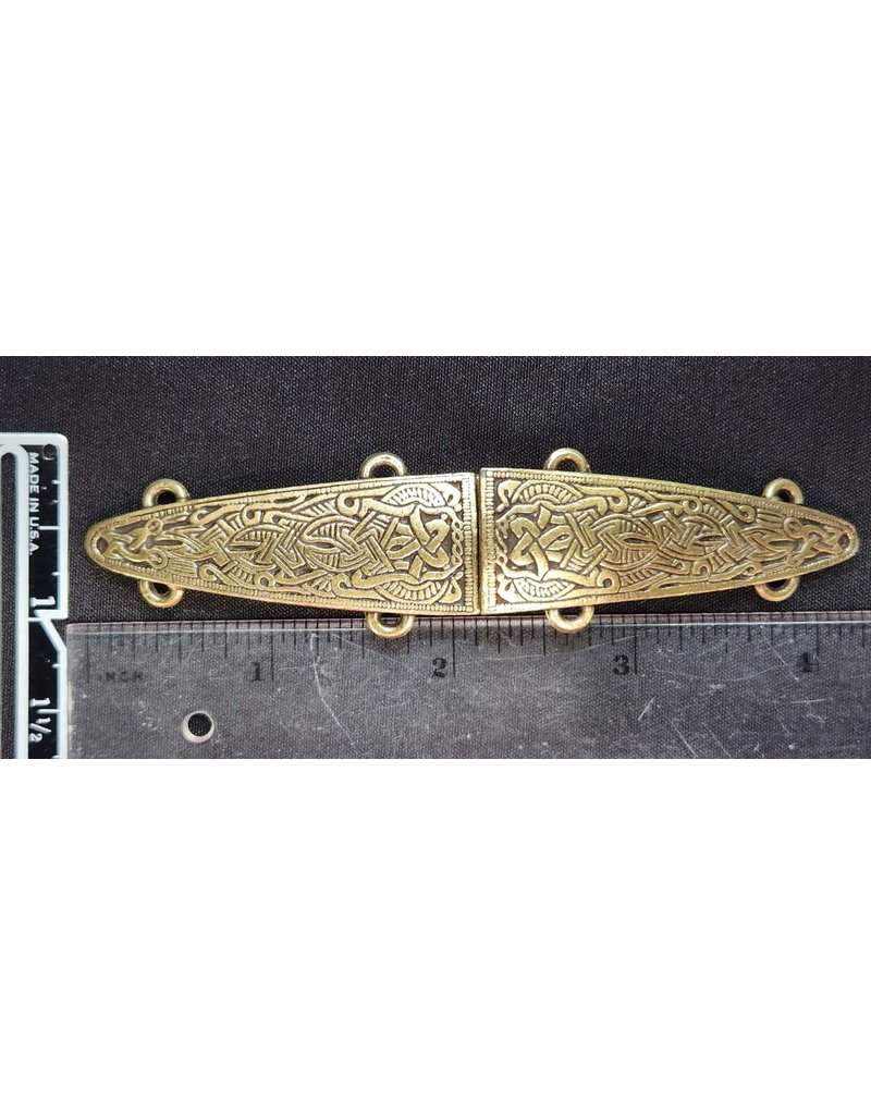 Cloakmakers.com Viking Bar Cloak Clasp - Antique Bronze Plated