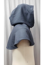 Cloakmakers.com H362 - Steel Grey Washable Wool Hooded Cowl