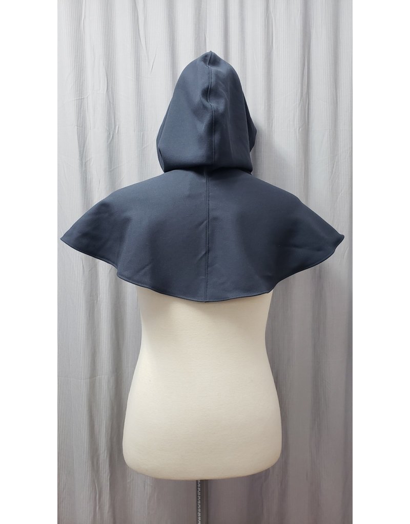 Cloakmakers.com H362 - Steel Grey Washable Wool Hooded Cowl