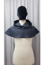 Cloakmakers.com H362 - Steel Grey Washable Wool Hooded Cowl