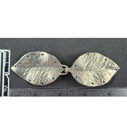 Cloakmakers.com Shadbury Leaf Cloak Clasp - Silver Tone Plated