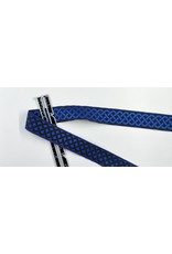 Cloakmakers.com 3 Strand Celtic Braid Trim, Blue on Black - Medium