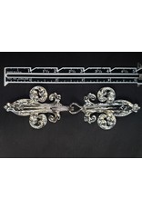 Cloakmakers.com Fancy Fleur de Lis Clasp, Silver Tone Plated