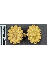 Cloakmakers.com Floral Oval Cloak Clasp - Vertical - Bronze