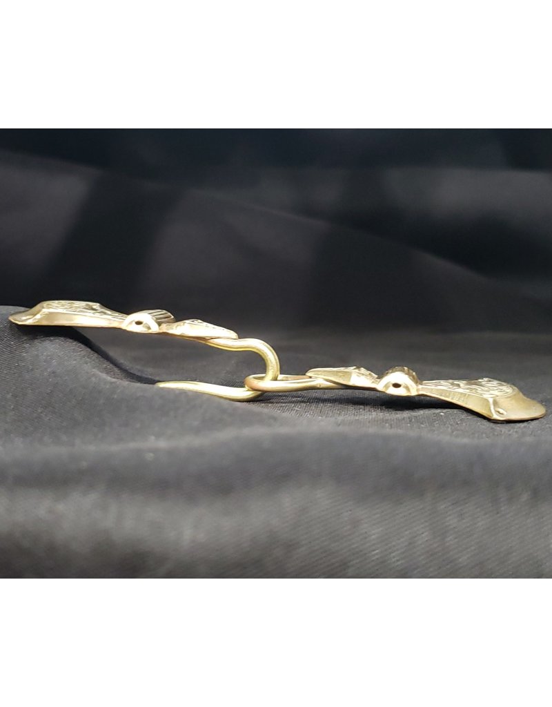 Cloakmakers.com Battle Axes Cloak Clasp -Raw Jewelers Brass