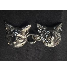 Cloakmakers.com Fox Hook & Eye Cloak Clasp - Silver Tone Plated