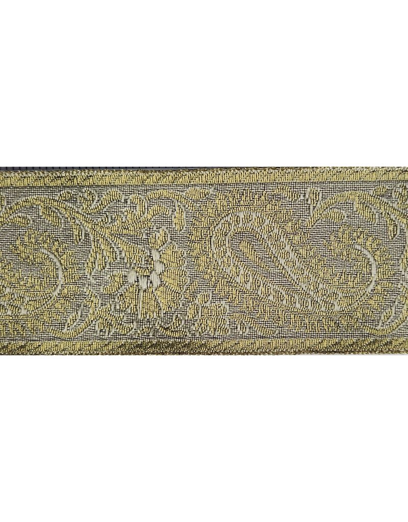 Cloakmakers.com Paisley Trim, Gold/White