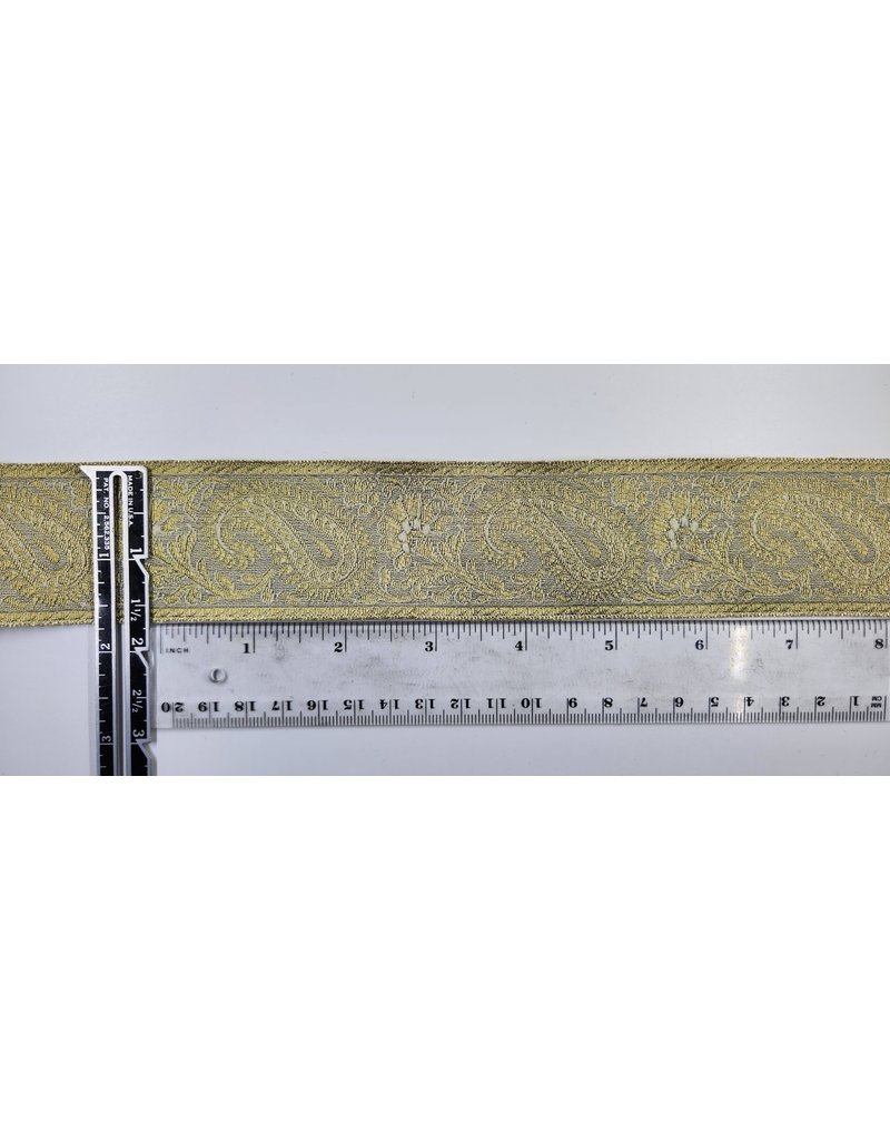 Cloakmakers.com Paisley Trim, Gold/White