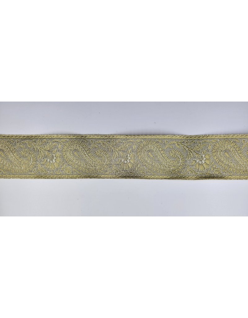 Cloakmakers.com Paisley Trim, Gold/White