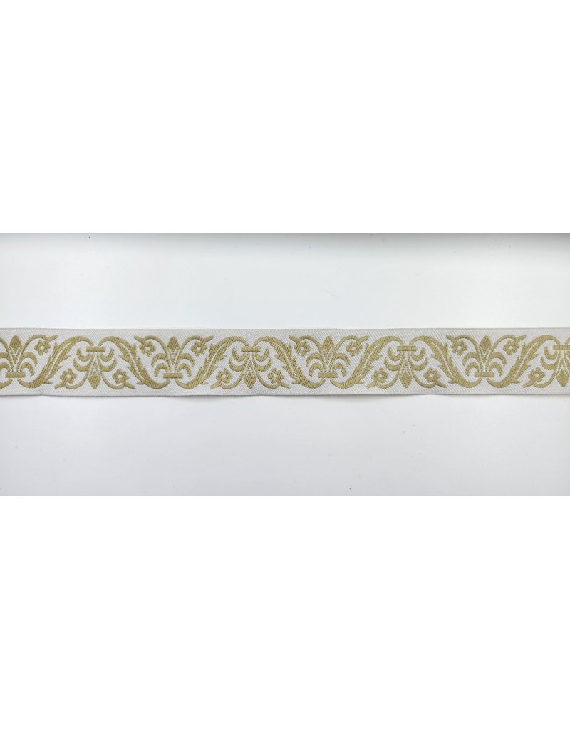 Cloakmakers.com Leaf and Vase Trim, White/Beige