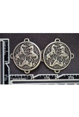 Cloakmakers.com Celtic Horse Medallion, Small Cloak Clasp - Pewter