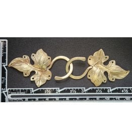 Cloakmakers.com Ivy, Curly with J-Hook Cloak Clasp - Jewelers Bronze
