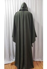 Cloakmakers.com R516 - Dark Green Washable Wool Robe w/Pockets, Extra Long