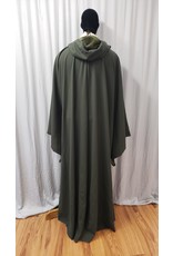 Cloakmakers.com R516 - Dark Green Washable Wool Robe w/Pockets, Extra Long