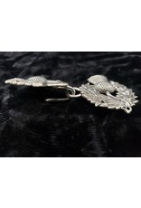 Cloakmakers.com Scottish Thistle Cloak Clasp - Silver Tone Plated