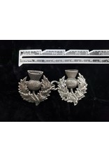 Cloakmakers.com Scottish Thistle Cloak Clasp - Silver Tone Plated