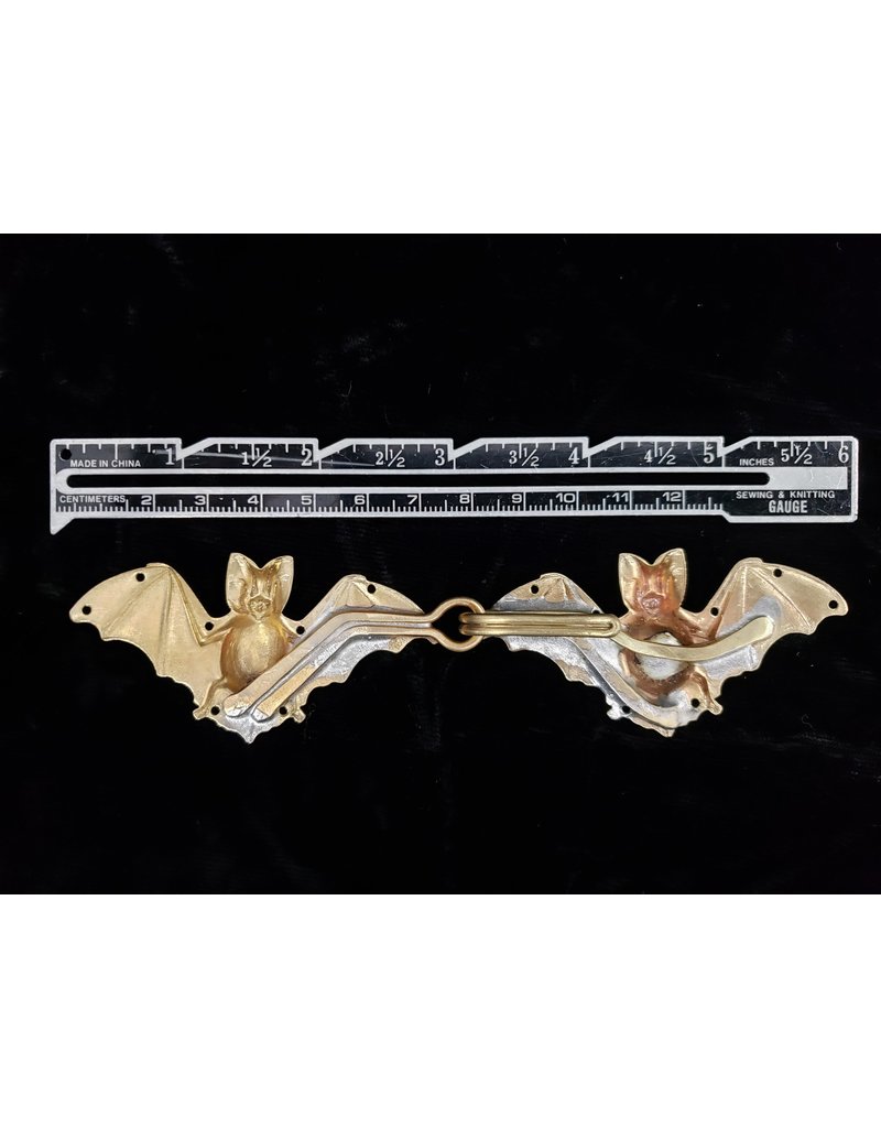 Cloakmakers.com Bats Cloak Clasp -Raw Jewelers Brass