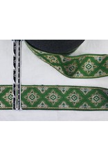 Cloakmakers.com Amravati Trim, Green/Silver/Gold