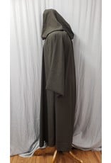 Cloakmakers.com R517 -  Washable Brown & Black  Heathered Wool Robe w/Pockets