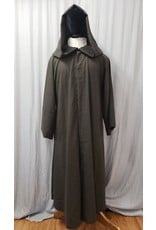 Cloakmakers.com R517 -  Washable Brown & Black  Heathered Wool Robe w/Pockets