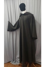 Cloakmakers.com R517 -  Washable Brown & Black  Heathered Wool Robe w/Pockets