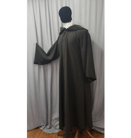 Cloakmakers.com R517 -  Washable Brown & Black  Heathered Wool Robe w/Pockets