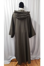 Cloakmakers.com R517 -  Washable Brown & Black  Heathered Wool Robe w/Pockets