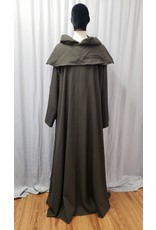 Cloakmakers.com R519 - Variegated Brown & Green Closed Front Robe w/Detached Hood