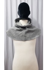 Cloakmakers.com H366 - Light Heather Grey Washable Wool Hooded Cowl