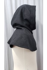 Cloakmakers.com H370 - Charcoal Grey Wool Blend Hooded Cowl