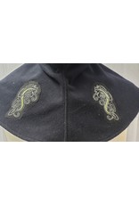 Cloakmakers.com H368 - Dark Navy Blue Wool Hooded Cowl
