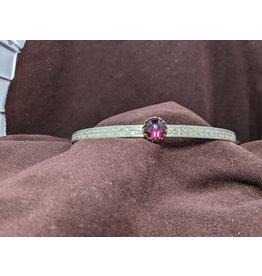 Cloak and Dagger Creations Hermia Circlet - Purple Glass on faceted nickel silver band