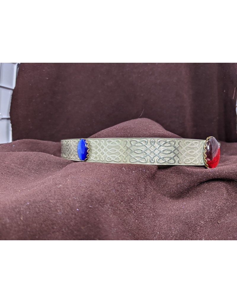 Cloakmakers.com Noble Circlet -  Wide band w/Red and Blue Stones