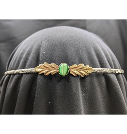 Cloak and Dagger Creations Demeter Circlet - Green Oval and Oak Leaves