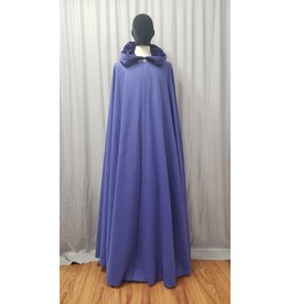 Cloak and Dagger Creations 4907 - Extra Long Periwinkle Blue Cloak, Deep Blue Hood Lining