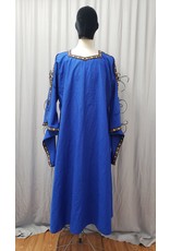 Cloakmakers.com G1146 - Royal Blue Cotton Gown w/Pockets, Open Sleeves