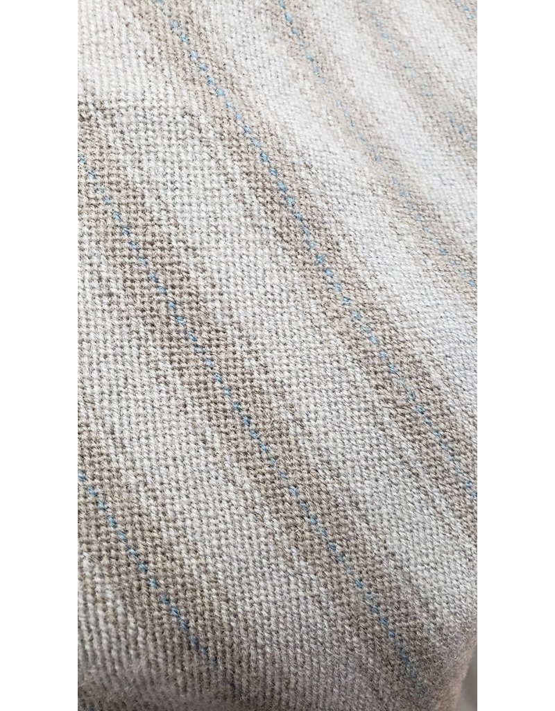 Cloakmakers.com 4908- Grey & Brown Striped Inverness Cloak w/ 4 Pockets, Button Closure