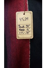 Cloakmakers.com 4529 - Striped Woolen Ruana, Purple Hood Lining