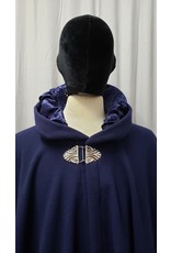 Cloakmakers.com 4920 - Navy Blue Full Circle Woolen Cloak, Blue Hood Lining