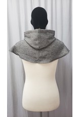 Cloakmakers.com H373 - Black & White Hooded Cowl w/ Variegated Spots