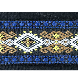 Cloakmakers.com Bordered Diamonds - White, Amber and Dark Blue