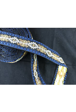 Cloakmakers.com Bordered Diamonds - White, Amber and Dark Blue