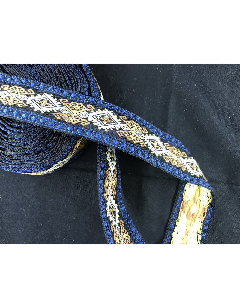 Cloakmakers.com Bordered Diamonds - White, Amber and Dark Blue