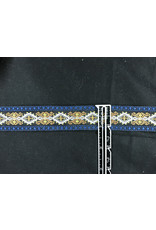 Cloakmakers.com Bordered Diamonds - White, Amber and Dark Blue