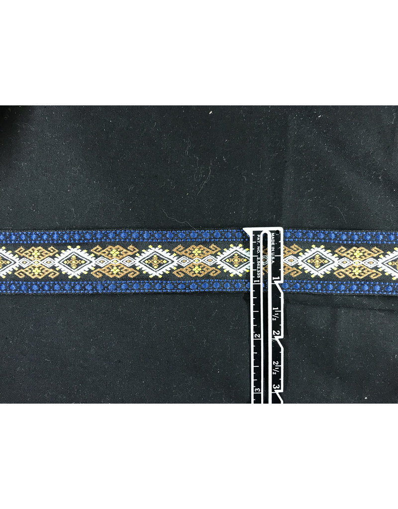 Cloakmakers.com Bordered Diamonds - White, Amber and Dark Blue