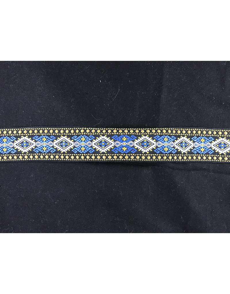 Cloakmakers.com Bordered Diamonds - White, Light Blue and Amber