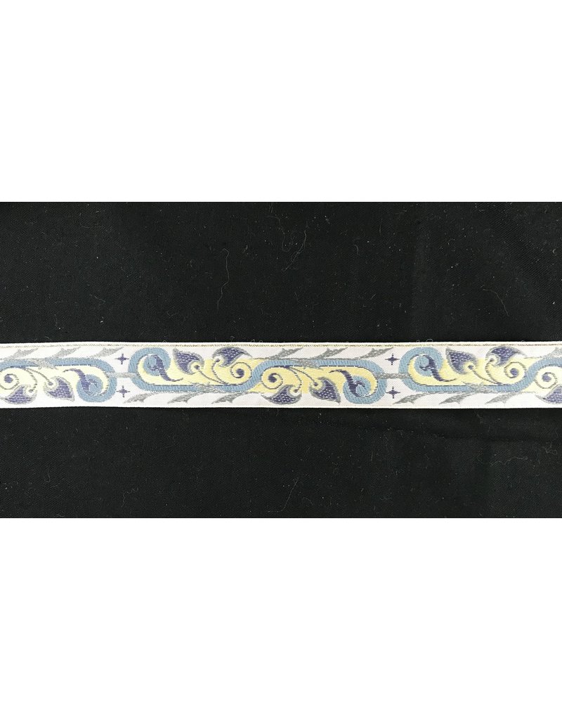 Cloakmakers.com Elven Faerie Trim - Greys and Yellow on Pink