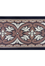 Cloak and Dagger Creations Coptic Sun Cross Wide, Early Period, Brown and Cream on Black